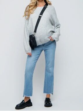 Pinkblush Light Blue Cropped Straight Jeans